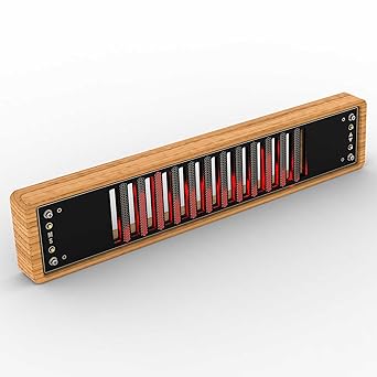 Music Spectrum Visualizer Audio Spectrum Visualizer Audio Frequency Spectrum Display AGC Automatic Adjustment Colorful Rhythm Solid Wood CNC Base for Gaming,Tudio, Home,Decor