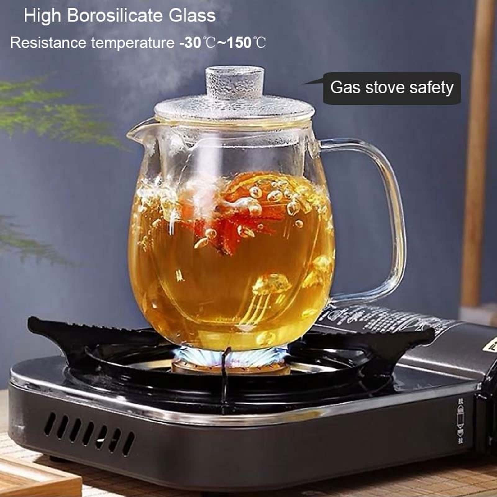 Czajnik 600 ml szklany czajniczek do herbaty, żaroodporny szklany czajniczek z filtrem, czajnik Puer, zaparzacz do herbaty, kubek biurowy, herbata Kung Fu