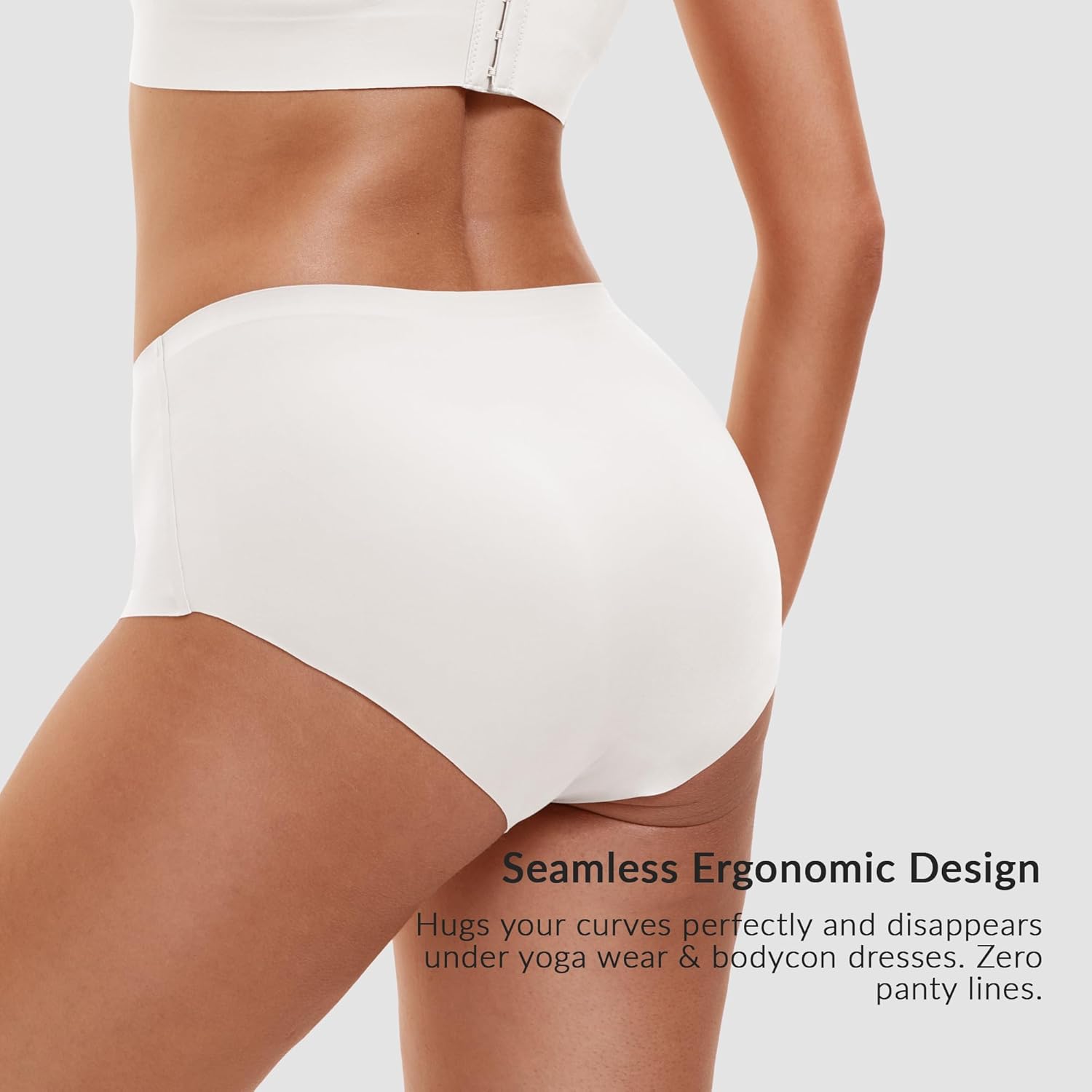 Seamless Underwear For Women 6 Pack Mid Waisted No Show Womens Underwear Stretch Brief Thin Ladies Hipster Panties - Image 7