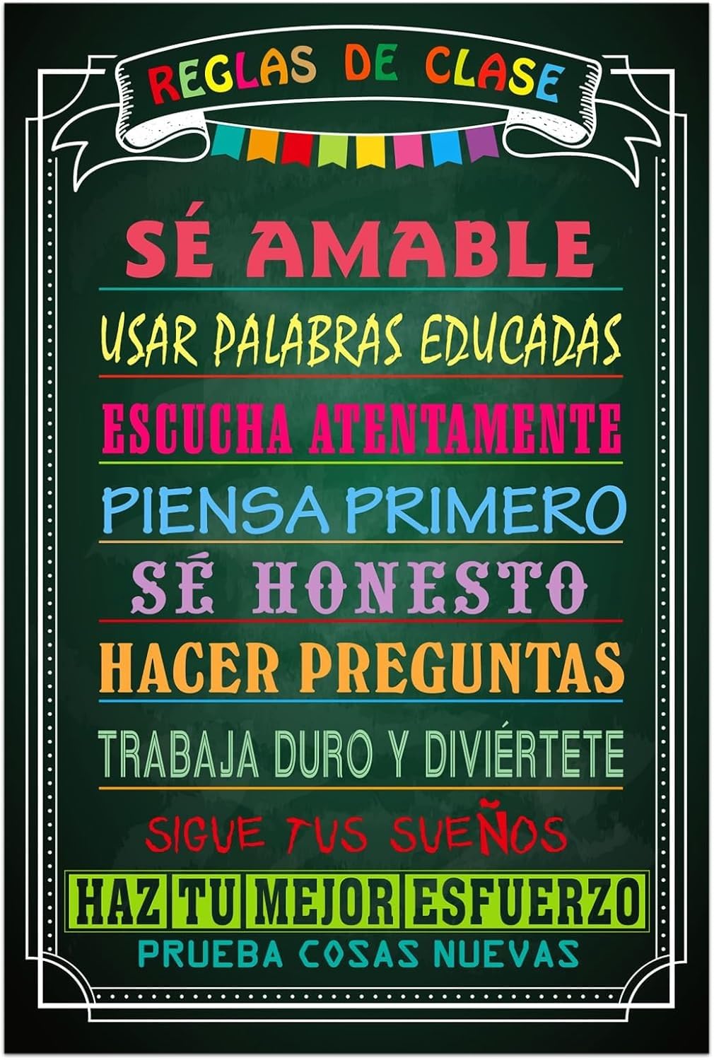 Mdbjtcyzn Unframed Classroom Posters Growth Mindset Set - Laminated Encouraging Quotes For Preschool, Elementary School & Homeschool Teachers(,12X18inch(30X45cm))