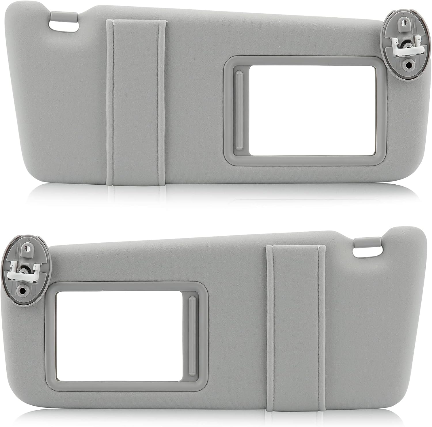 TadaMark Left Driver & Right Passenger Side Sun Visor Fit for Toyota Venza 2009 2010 2011 2012 2013 2014 2015 2016 Gray with Light and Sunroof Replace # ‎74320-0T022-A1 74310-0T022-B1 (1 Pair)