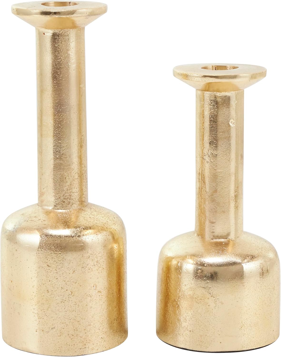 Deco 79 Aluminum Metal Decorative Candle Holder Candle Stand with Rounded Bases, Set of 2 Candlestick Holder 7", 8" H, Gold - Image 7