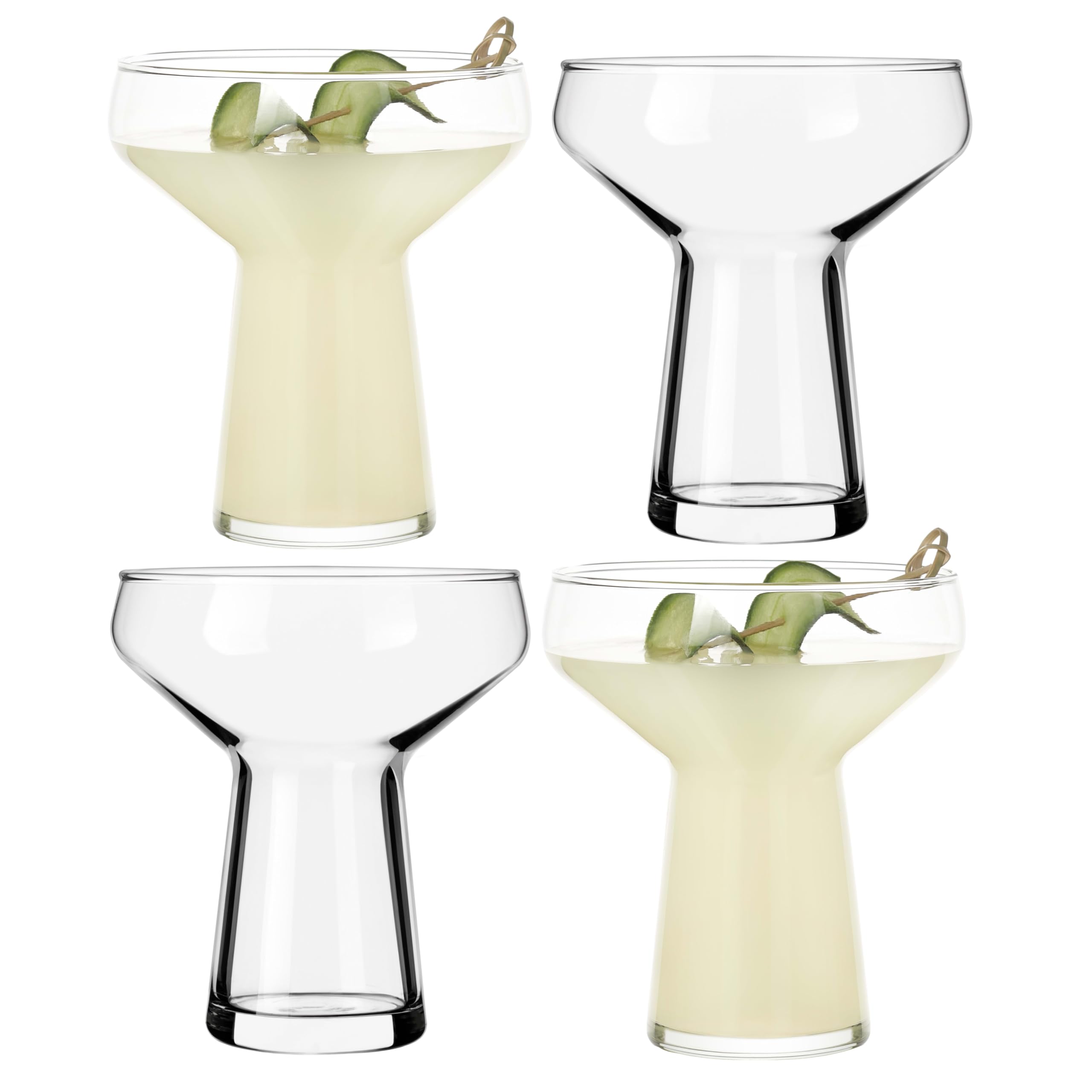 LibbeyLarge Stemless Margarita Glass, 14-ounce, Set of 4