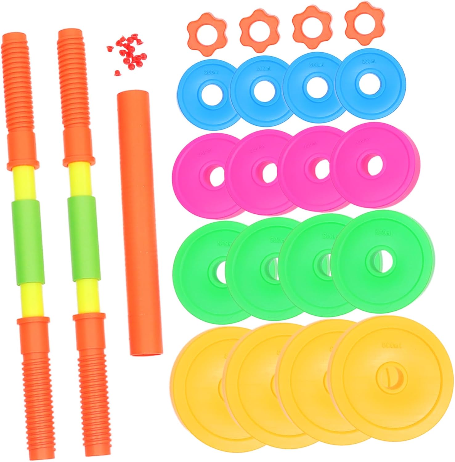 Plastic Dumbbell Boys and Girls Sports Weight Boys and Girls Exercise Barbell of and Fitness Toy