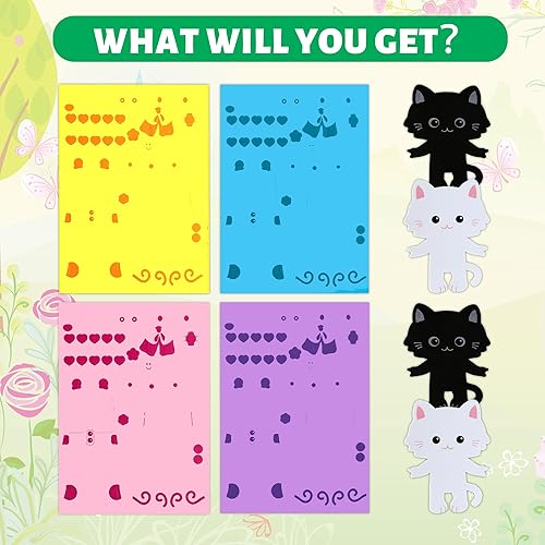 Miniatura 3 de VKPI Kit de regalo de 4 piezas de espuma para gatos, creativo para hacer tus propios gatitos, proyectos de manualidades de papel de espuma de