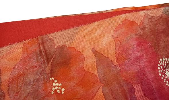 珍柄！未使用品　名古屋帯　二部式軽装帯 桜色　手描き　刺繍　猫　眼鏡　リボン 綿 珍柄！未使用品 名古屋帯 二部式軽装帯 桜色 手描き 刺繍 猫