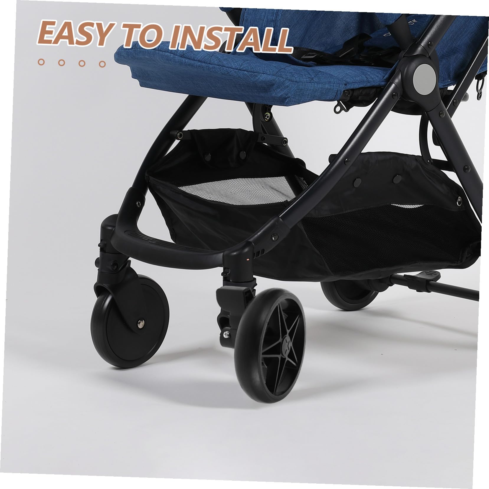 Abaodam 2pièces Lot de Roues de Rechange pour Poussette Roues Arrière Pivotantes Accessoires pour Trotteur Apprentissage