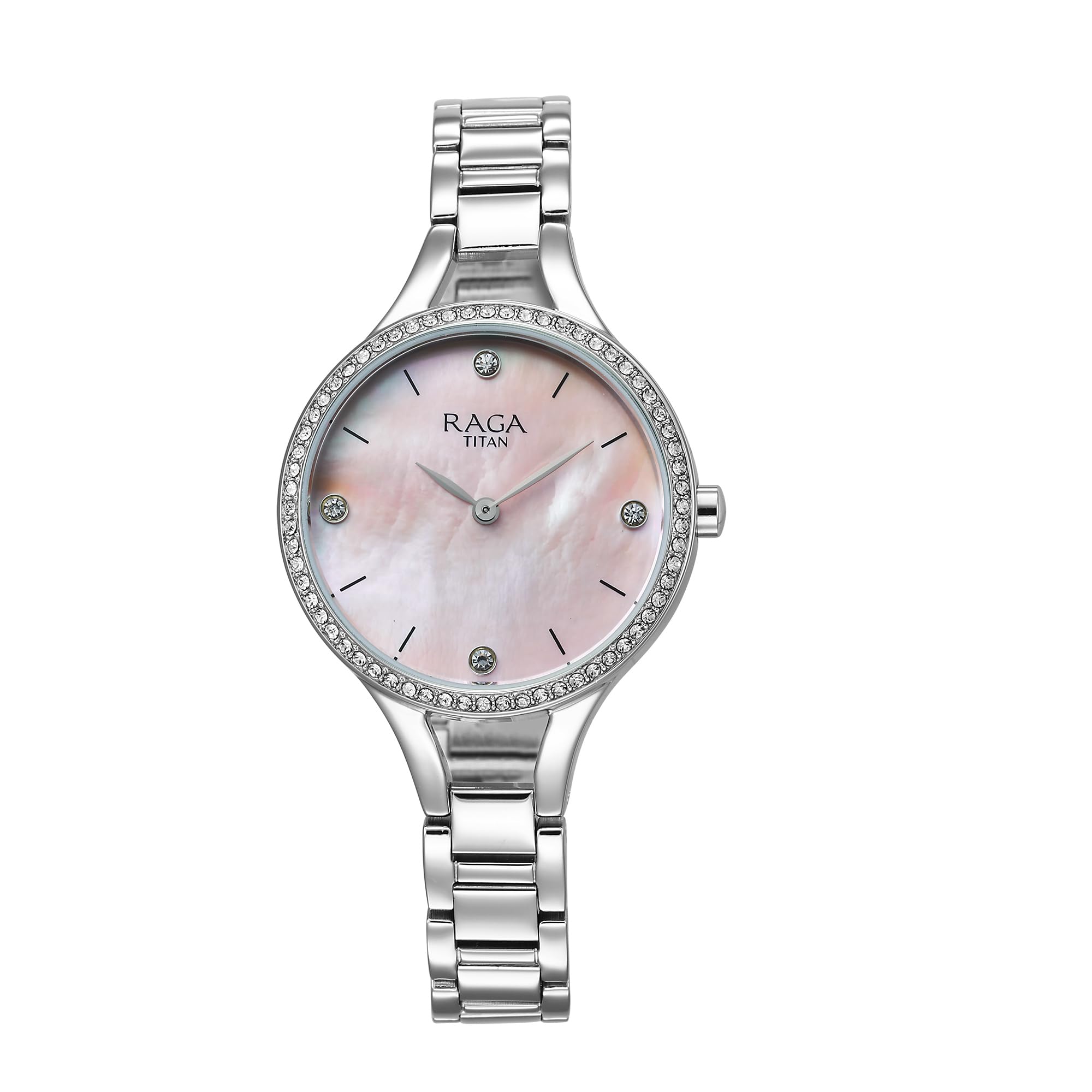 Titan Raga Showstopper Quartz Analog Mother of Pearl Dial Metal Strap Watch for Women-95275SM01 (B0CVTZ4Z6S) Amazon Price History, Amazon Price Tracker