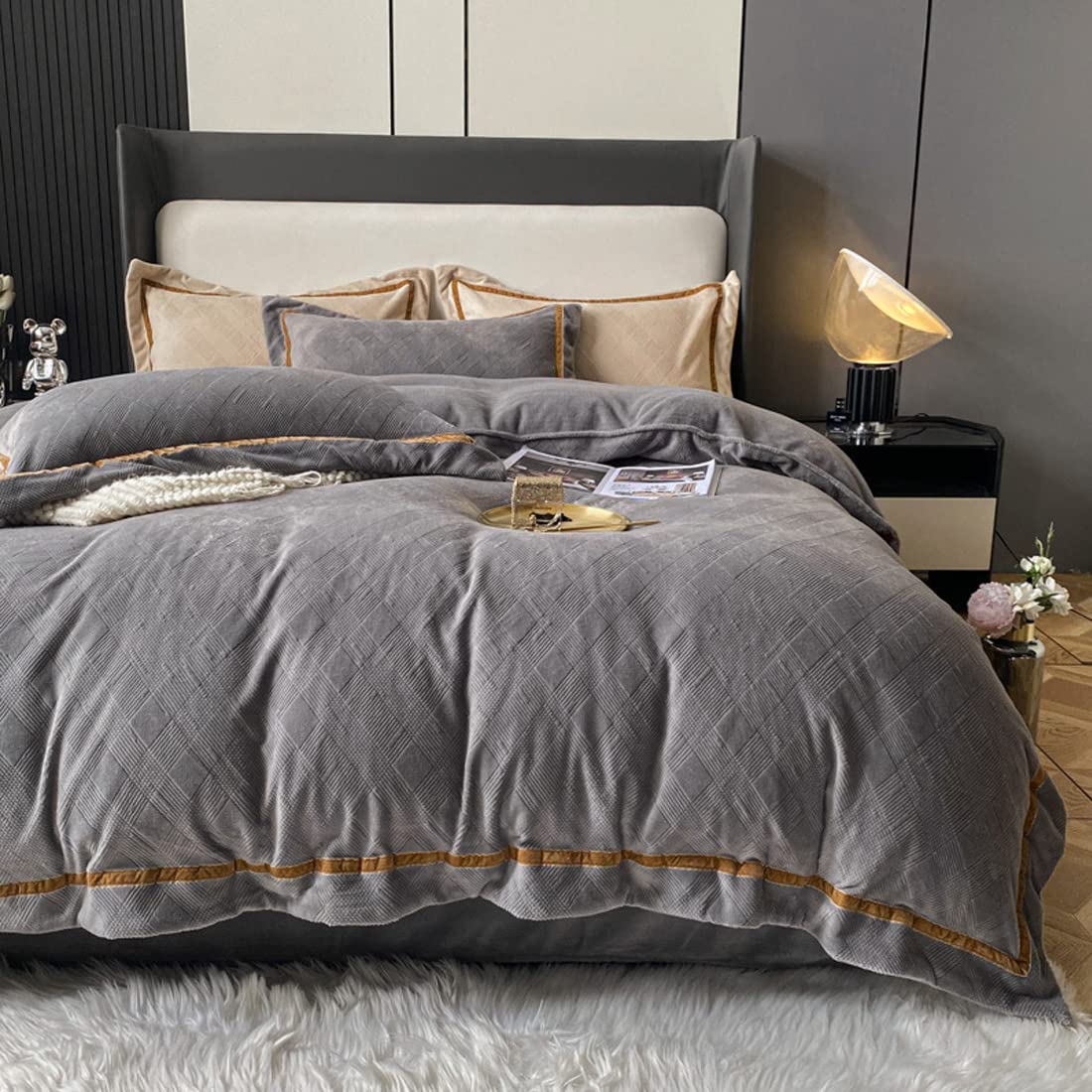 Housse de couette velours de lait King 220x240 l'excellence du confort d'hiver