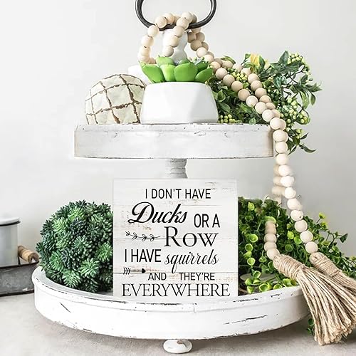 Miniatura 5 de Cartel de madera con texto en inglés «I Don't Have Ducks or a Row» con texto en inglés «I Don't Have Ducks or a Row» para decoración de escritorio,