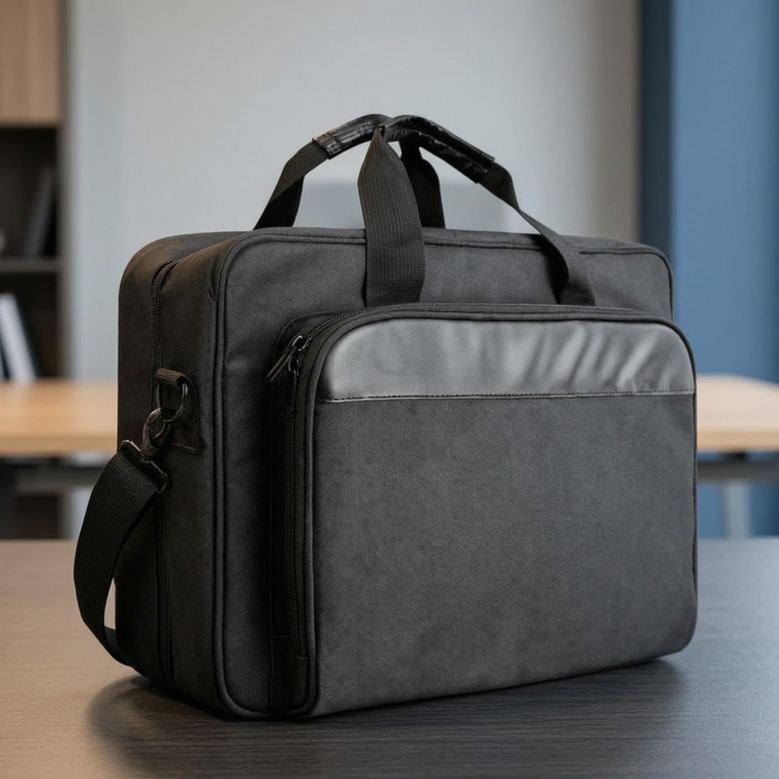 Almencla Bolso con Compartimentos Bolso con Correa Hombro smontable Ajustable Estuche Compartimentos para Escritores