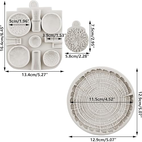 Miniatura 2 de MINFEIDMS Molde de silicona para hongos para tocón de árbol, molde de fondant para decoración de pasteles, decoración de cupcakes, caramelo de