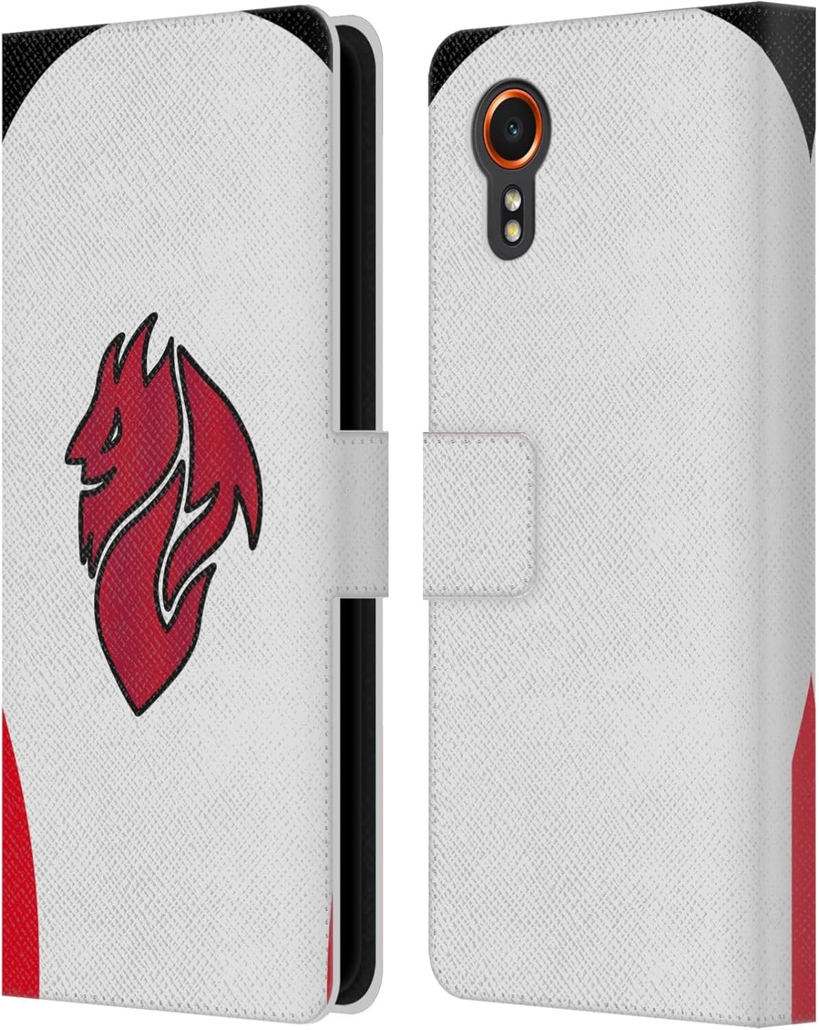 Head Case Designs Officially Licensed AC Milan Away 2025/26 Crest Kit Leather Wallet Case Compatible with Samsung Galaxy Xcover7 5G