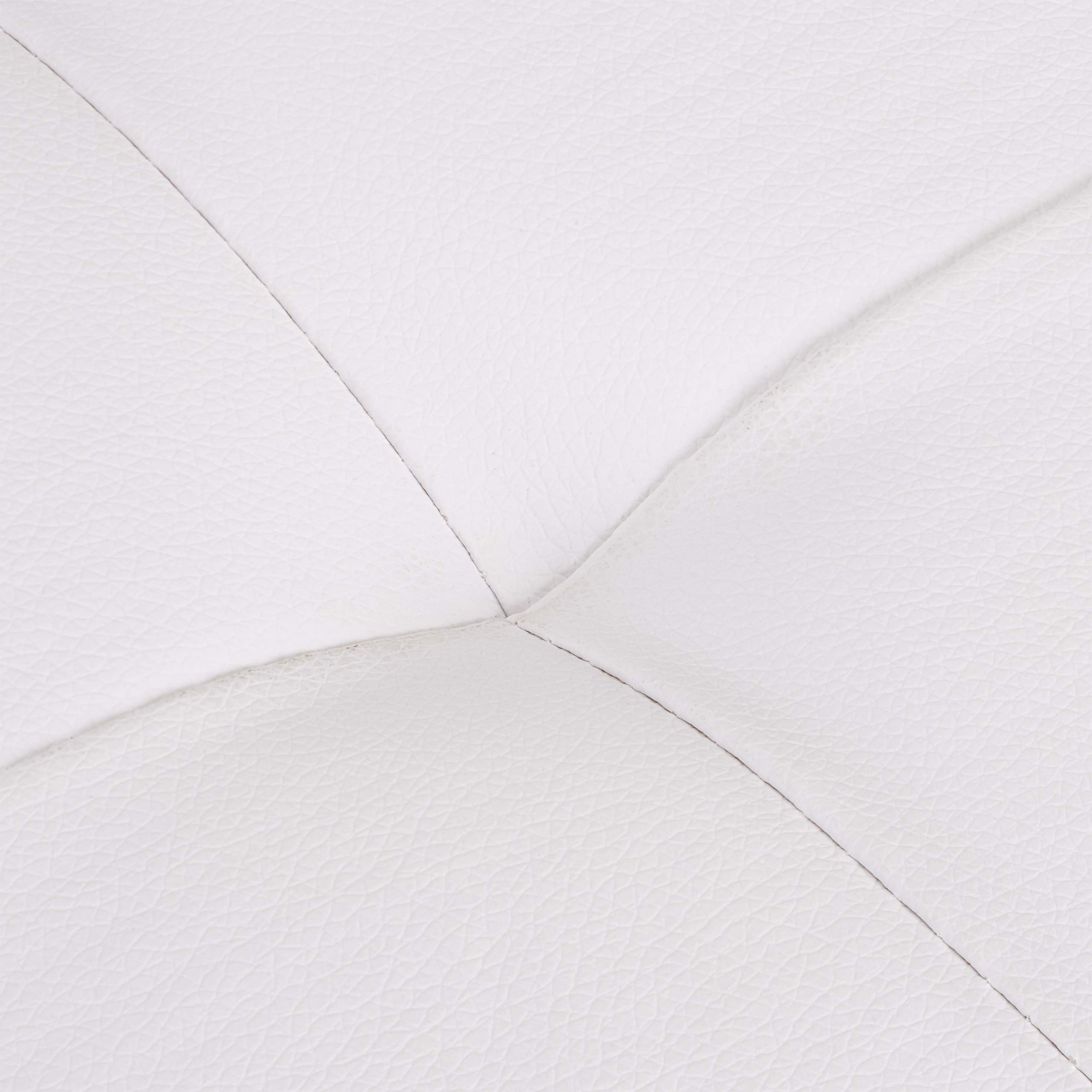 relaxdays cassapanca Panca con Contenitore, in finta pelle, Imbottita, Corridoio, Camera da Letto, HxLxP: 35 x 76 x 37 cm, Bianca, legno, gommapiuma, 1 pz