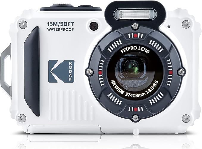 Kodak PIXPRO WPZ2 16MP 4x Zoom Tough Compact Camera White Amazon.co.uk Electronics & Photo