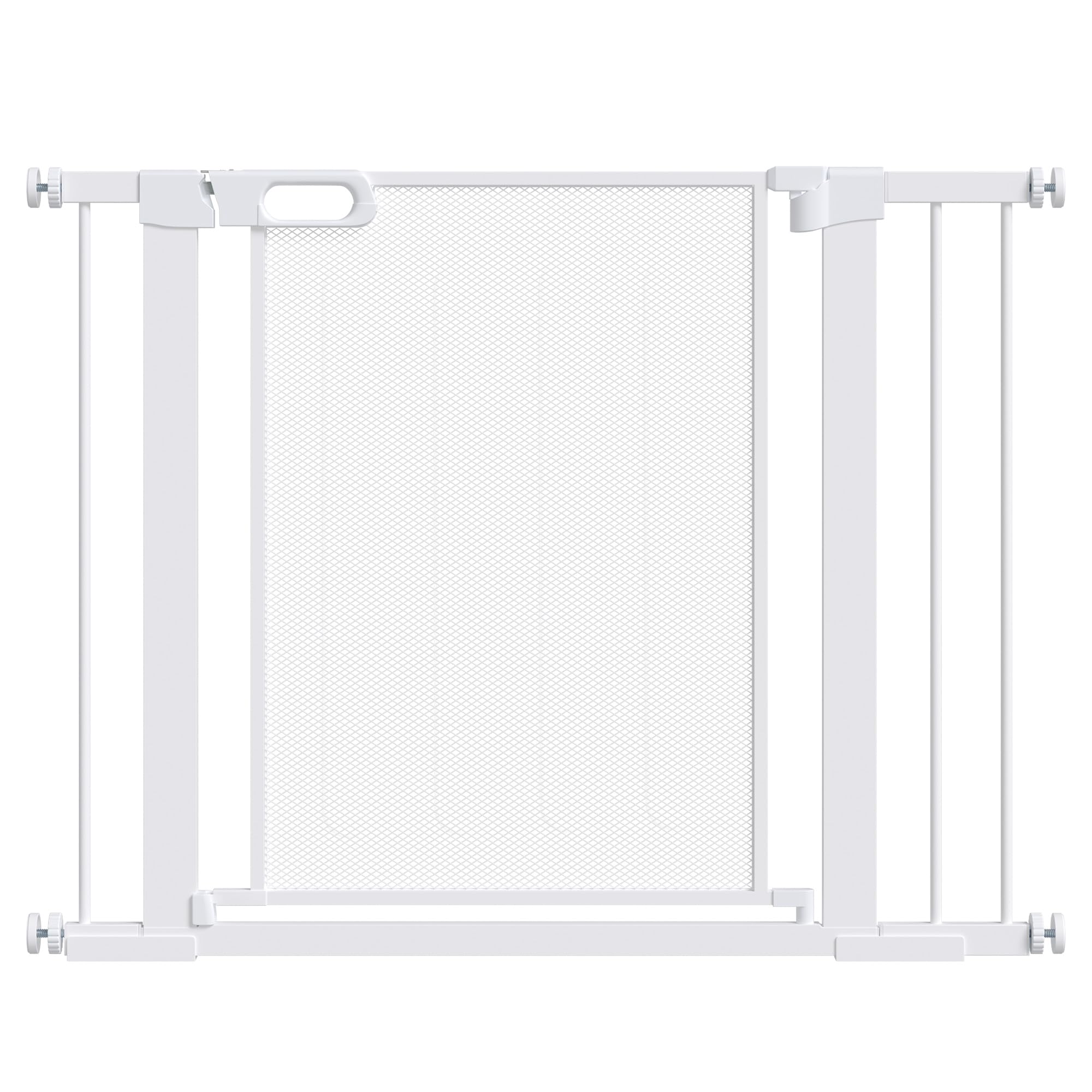 PawHut Pressure Fit Safety Gate For DoorsDog Gate W/ Auto Close75-103 CmWhite from B&Q