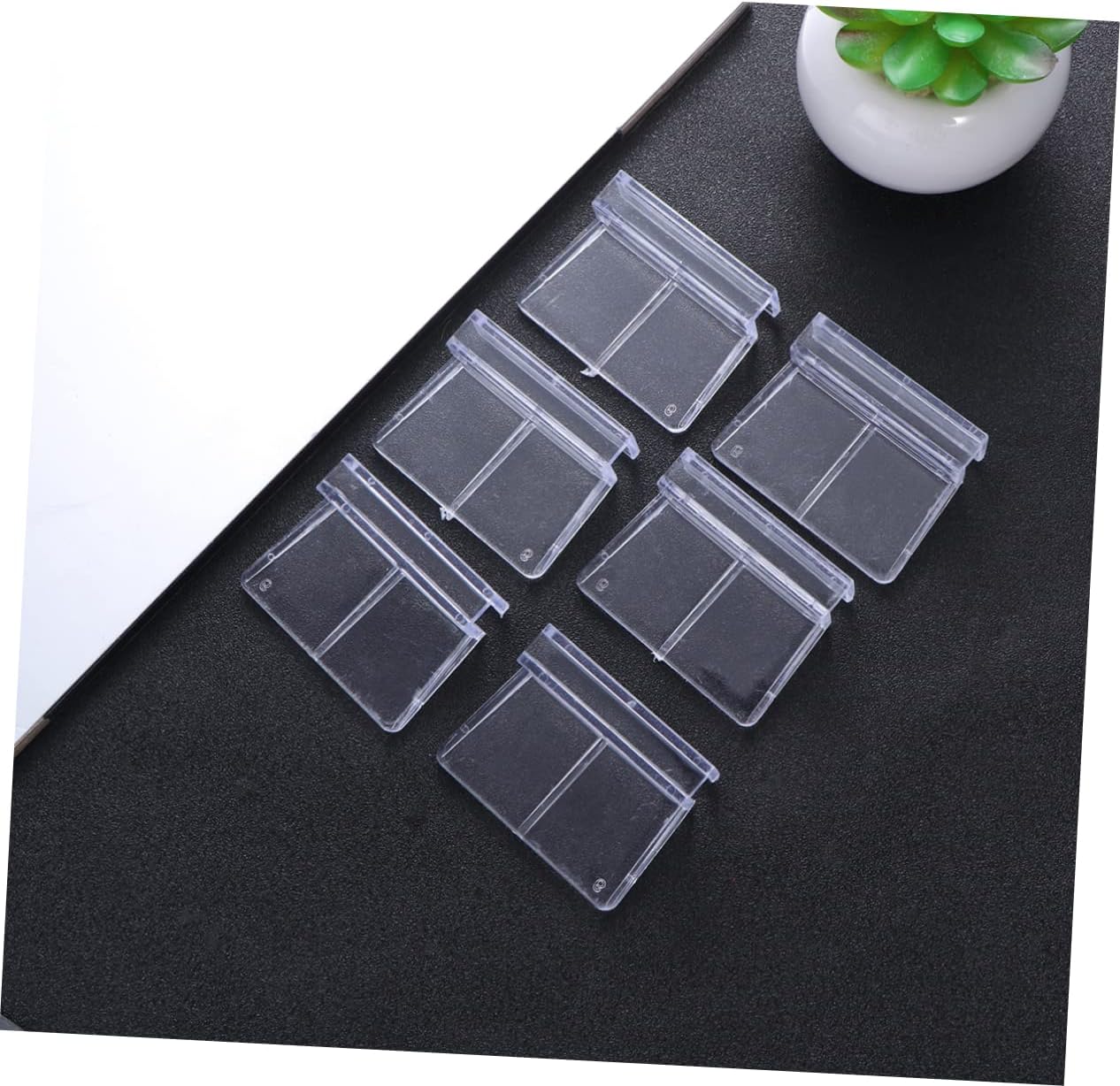 Yardwe 2sets 6mm Acrylic Fish Tank Cover Support Frame Bracket for 6-12mm Glass Aquariums 12pcs*2