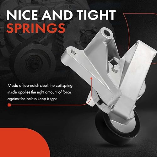 Miniatura 5 de A-Premium Conjunto tensor de correa con polea compatible con Nissan Frontier 2005-2019, NP300 09-10 y Suzuki Equator 2009-2010, 2.5L, Reemplazo#