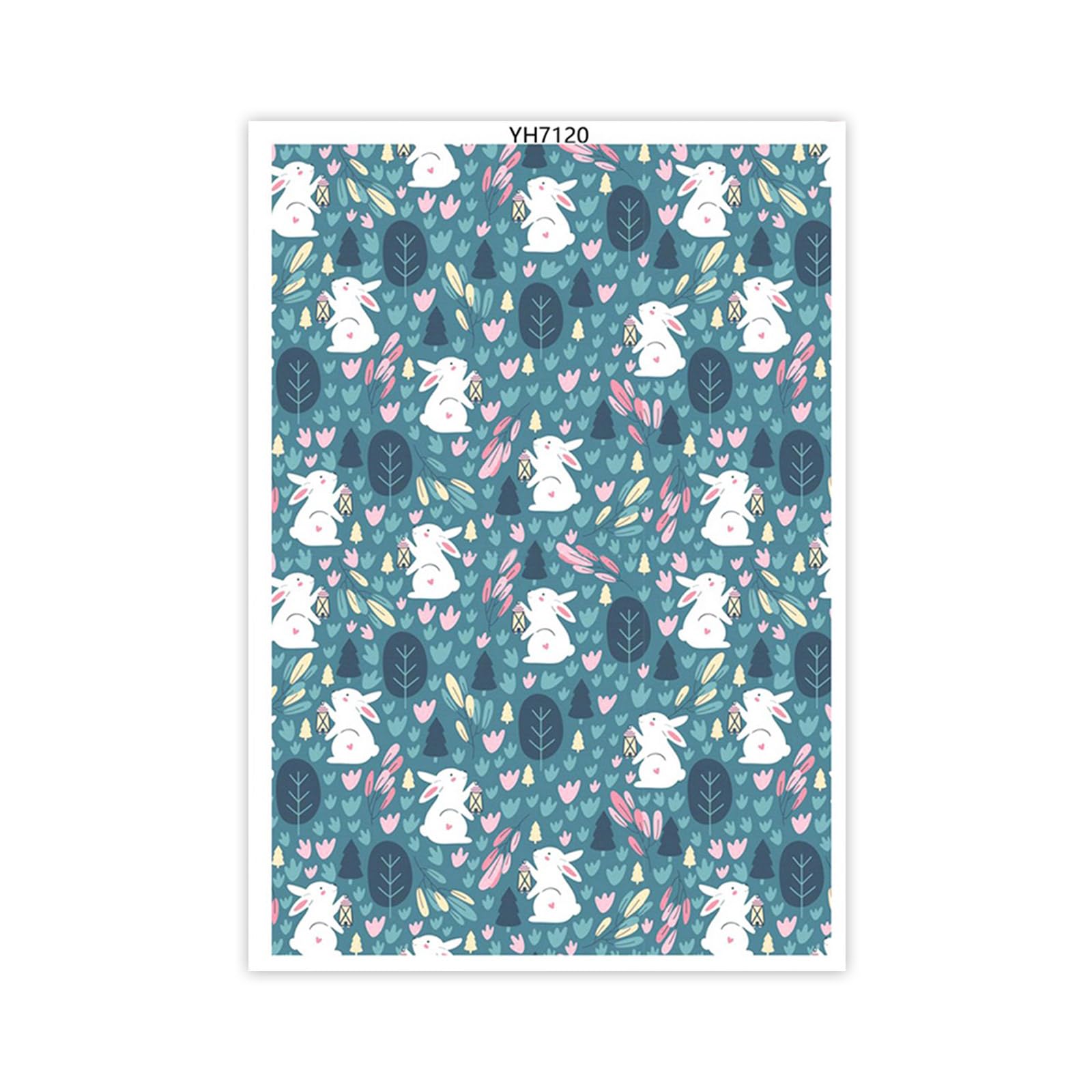 YWLUUOO Easters Colored Eggs Transfer Paper Water Soluble Clay Transfer Paper Decal for Clay Earrings Jewelry Making