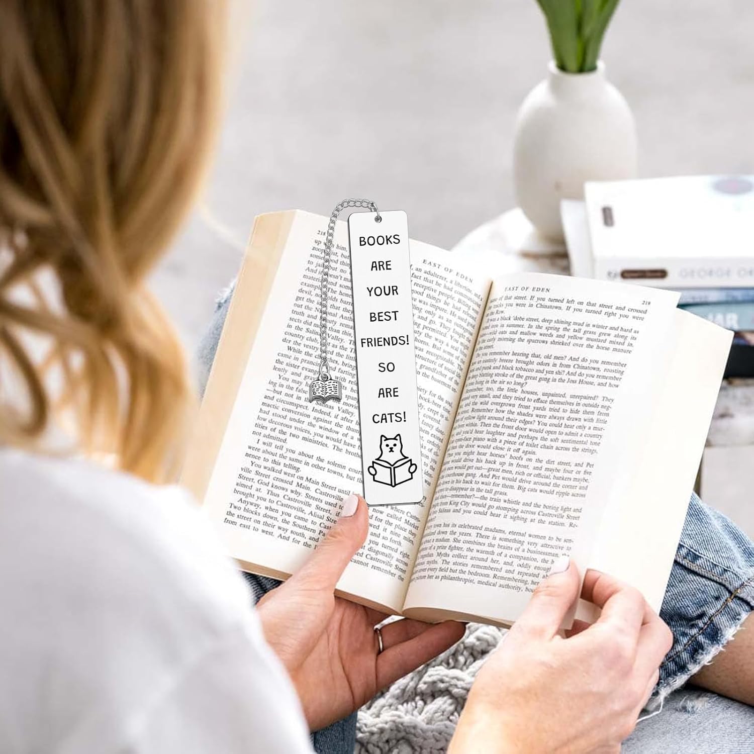 Cat Lover Bookmarks Book Lovers Gifts Book Marks for Reading Women Funny Bookmarks for Cat Lover Cute Bookmark Reading Accessories Unique Christmas Birthday Gift for Reader Writers Friends - Image 2