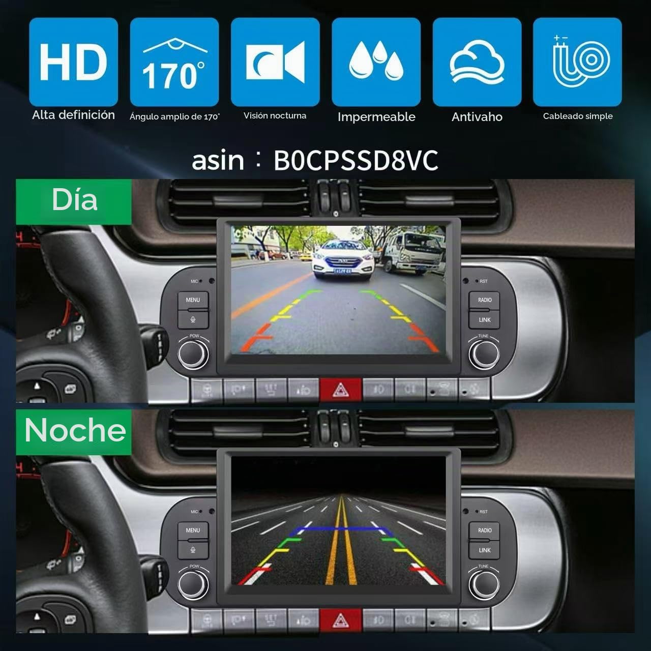 Radio de Coche Linux para Fiat Panda 2013-2025 con CarPlay inalámbrico y Android Auto, Arranque en 2 Segundos, Controles físicos, Sonido de Calidad OEM, Puerto ISO Plug & Play