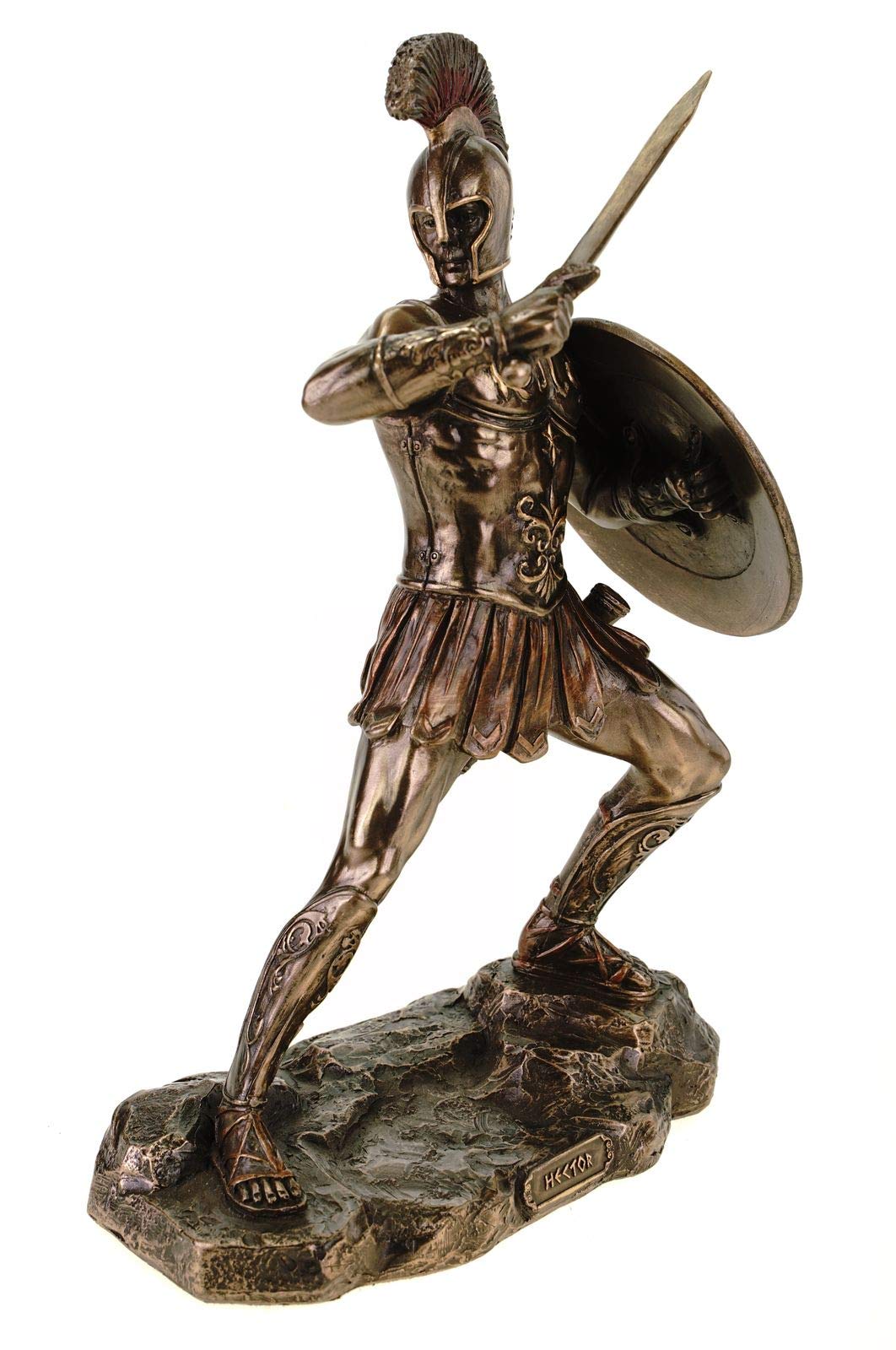 Veronese figurka hektora 24 cm brązowana ręcznie malowana Troja Grecja Achilles