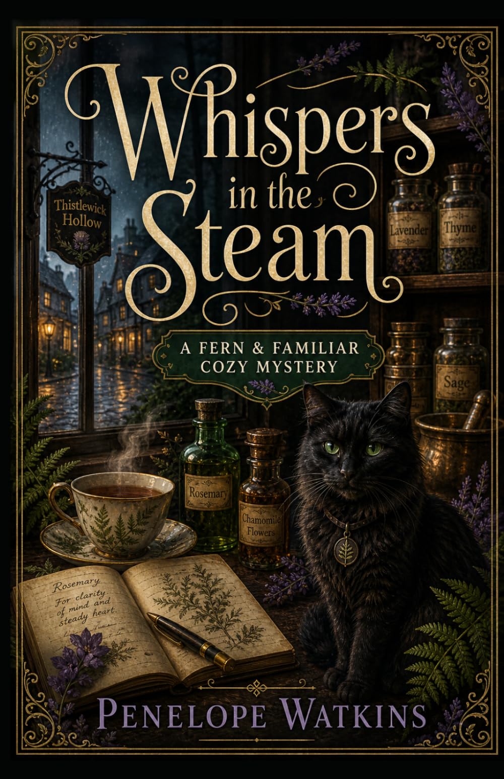 Whispers In The Steam: A Fern & Familiar Cozy Mystery