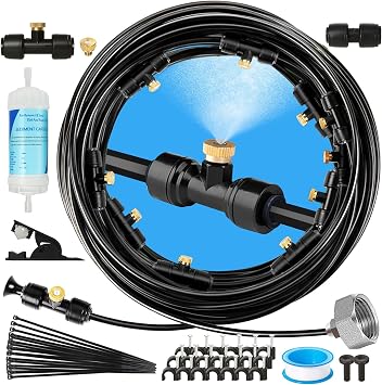 50FT Misters for Outside Patio, Garden Misting System for Cooling Outdoor