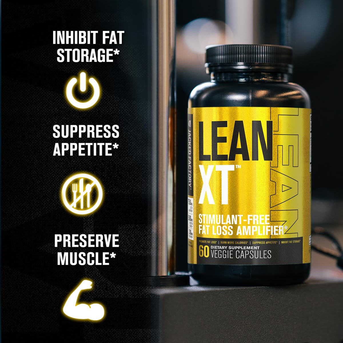Amazon.com: Jacked Factory Lean-XT - Quemador de grasa sin cafeína,  suplemento de pérdida de peso no rígido, supresor del apetito y potenciador  del metabolismo