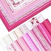 16 Pieces 8x6 Inch Pink and Baby Pink Series Faux Leather Fabric Sheets Include Metallic Litchi Fine Chunky Glitter Holographic Flamingo Patent Embossing Mermaid Scale for Leather Earring Bows Making