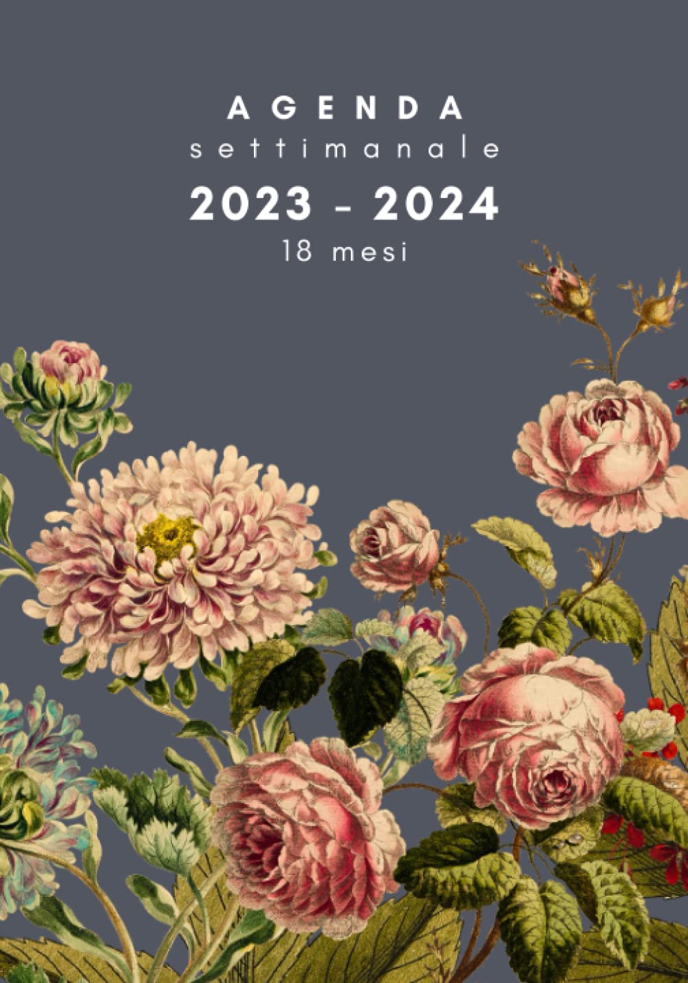 Agenda Settimanale 18 Mesi: da Luglio 2023 a Dicembre 2024 ● Planner Giornaliero Orario 7:00 - 20:00 ● Vista Verticale a Colonne ● 1 Settimana su 2 Pagine ● Calendari ● Festività ● Agenda Appuntamenti