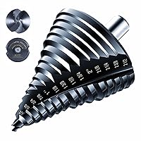 Vista 14 de toolant - Broca de cuatro espirales de cobalto (Pro), broca de paso Unibit lista para impacto, 1/4"-1-1/8", broca de paso hexagonal de 1/4 pulgadas