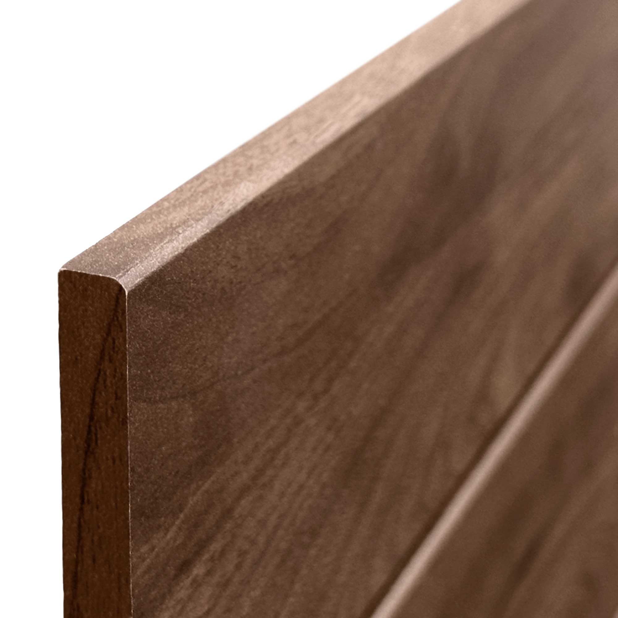 DHOME Cabecero de Madera reciclada DM Estilo Palet Horizontal Dual Dividido en 2 Piezas Cama Palets Herrajes incluidos (210cm Dual, Nogal Madera)