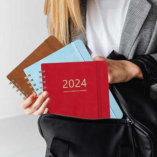 Miniatura 6 de Agenda 2024  Agenda académica semanal y mensual 2024, 6.4 x 8.5 pulgadas, enero 2024 a diciembre 2024, agenda diaria, páginas gruesas de primera