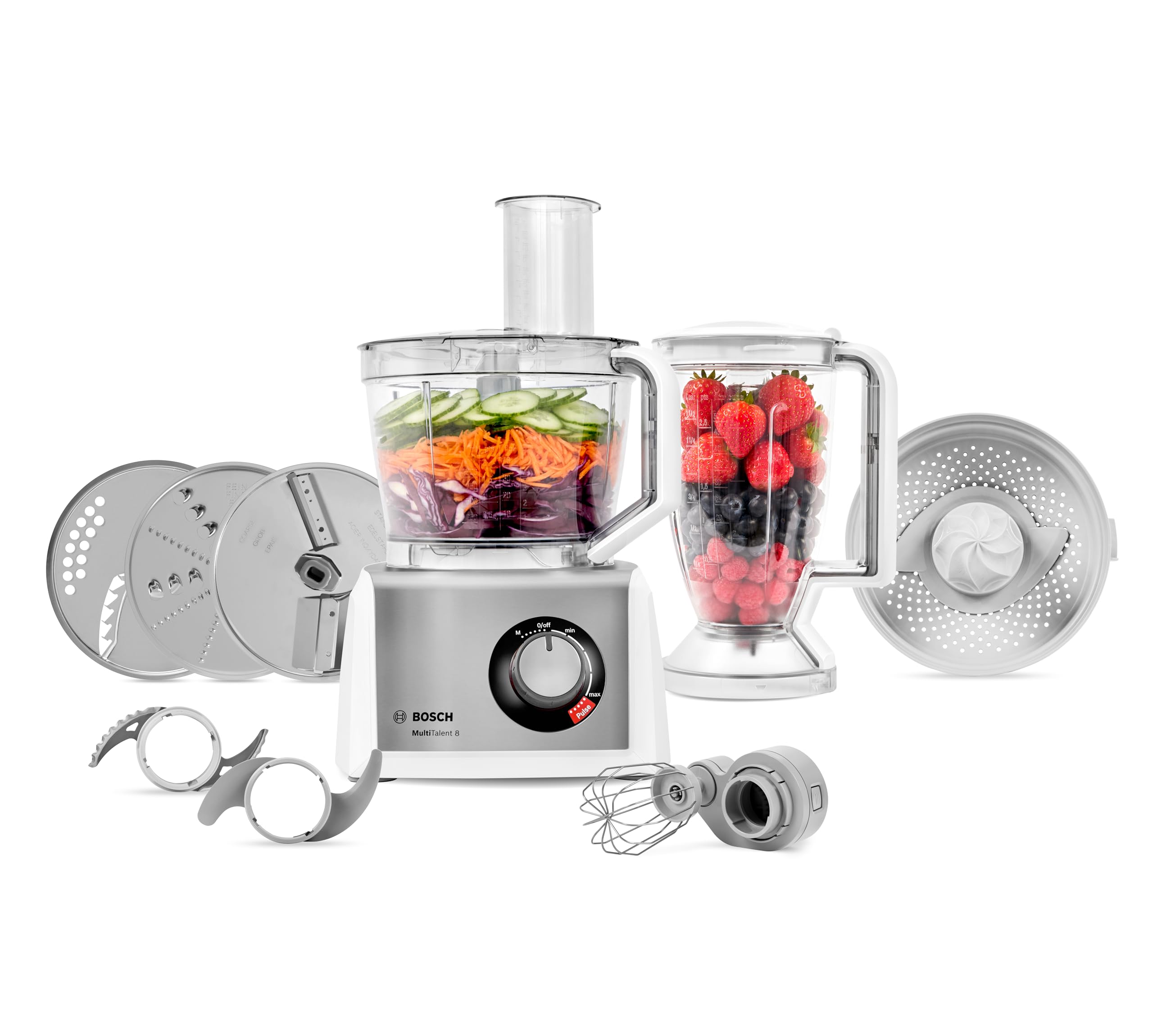 Bosch Bosch MultiTalent 8 MC812S734G 1200 W Food Processor - White & Stainless Steel