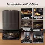 roborock Qrevo Edge 2 Set Robot Aspirateur Laveur, 25 000 Pa, Lavage des Serpillières à l'eau Chaude à 80°C, Évite 280+ Obstacles, Système Anti-enchevêtrement, 7,98cm Mince,Technologie FlexiArm, Noir - 7