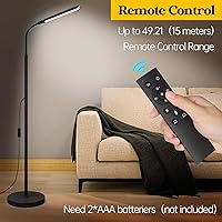 Vista 4 de LED Floor Lamp, 18W Super Bright Floor Lamp for Living Room, Adjustable Stepless Colors & Brightness Standing Lamp, Eye Caring Reading Light with