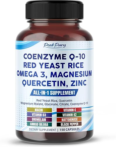 Coenzima Q-10 Arroz de levadura roja Quercetina Magnesio Malato, Glicinato, Citrato