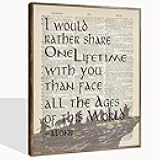 Lord of the Rings Framed Poster - 'I Would Rather Share One Lifetime - Arwen', LOTR Birthday Decor, 12x15