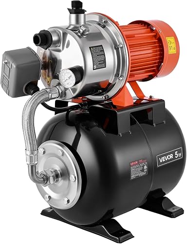 Groupe de Surpression 1176 W 19 L Pompe avec Réservoir de VEVOR
