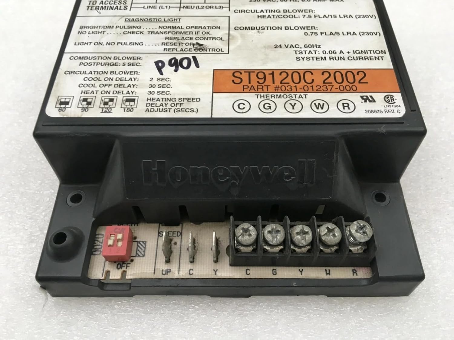 ST9120C2002 Furnace Control Circuit Board 031-01237-000 used, Replacement for Honeywell OEM