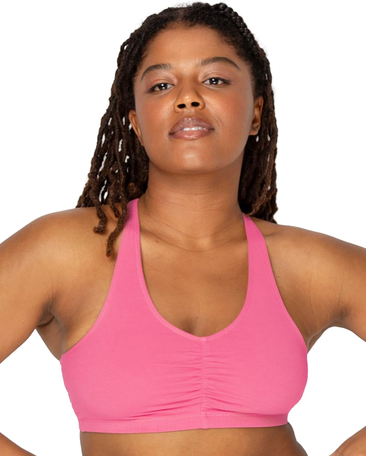 Fruit of The Loom Women's Adjustable Shirred Front Racerback Sports Bra, Multi Pack Options - Image 2