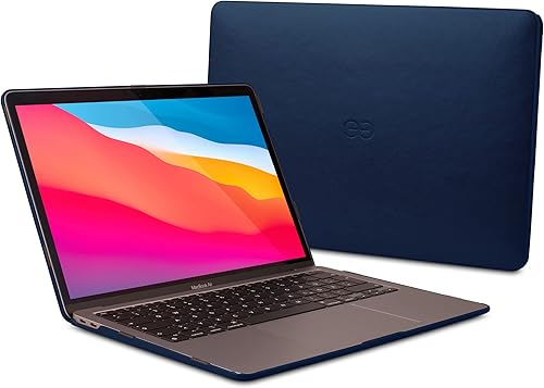 Miniatura 6 de Dreem Euclid Funda para MacBook Pro  Funda rígida de 13 pulgadas para MacBook Pro 2018, lujosa piel vegana, carcasa superior e inferior para