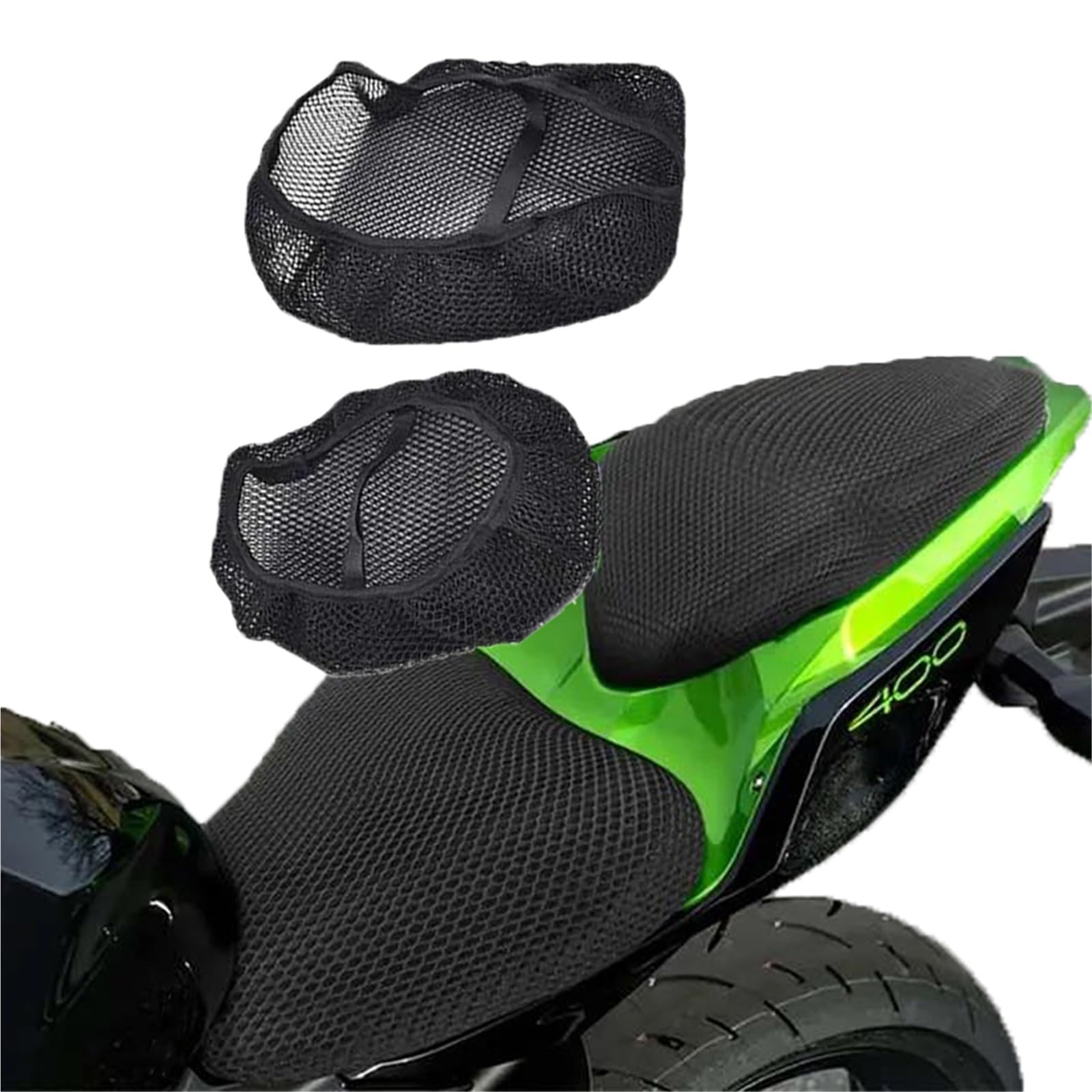 Funda de asiento para Kawasaki Z400 protectora transpirable cojín malla 3D 7