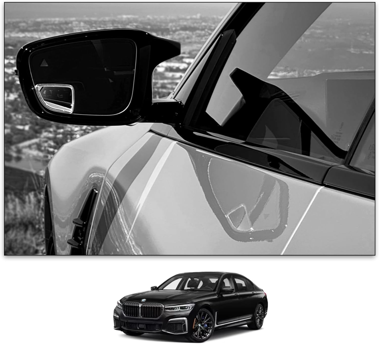 Blind Spot Mirrors- Compatible with BMW G11 7 Series Extended View (G12 7 Series), Glass - 2 Piece Set (Left & Right)