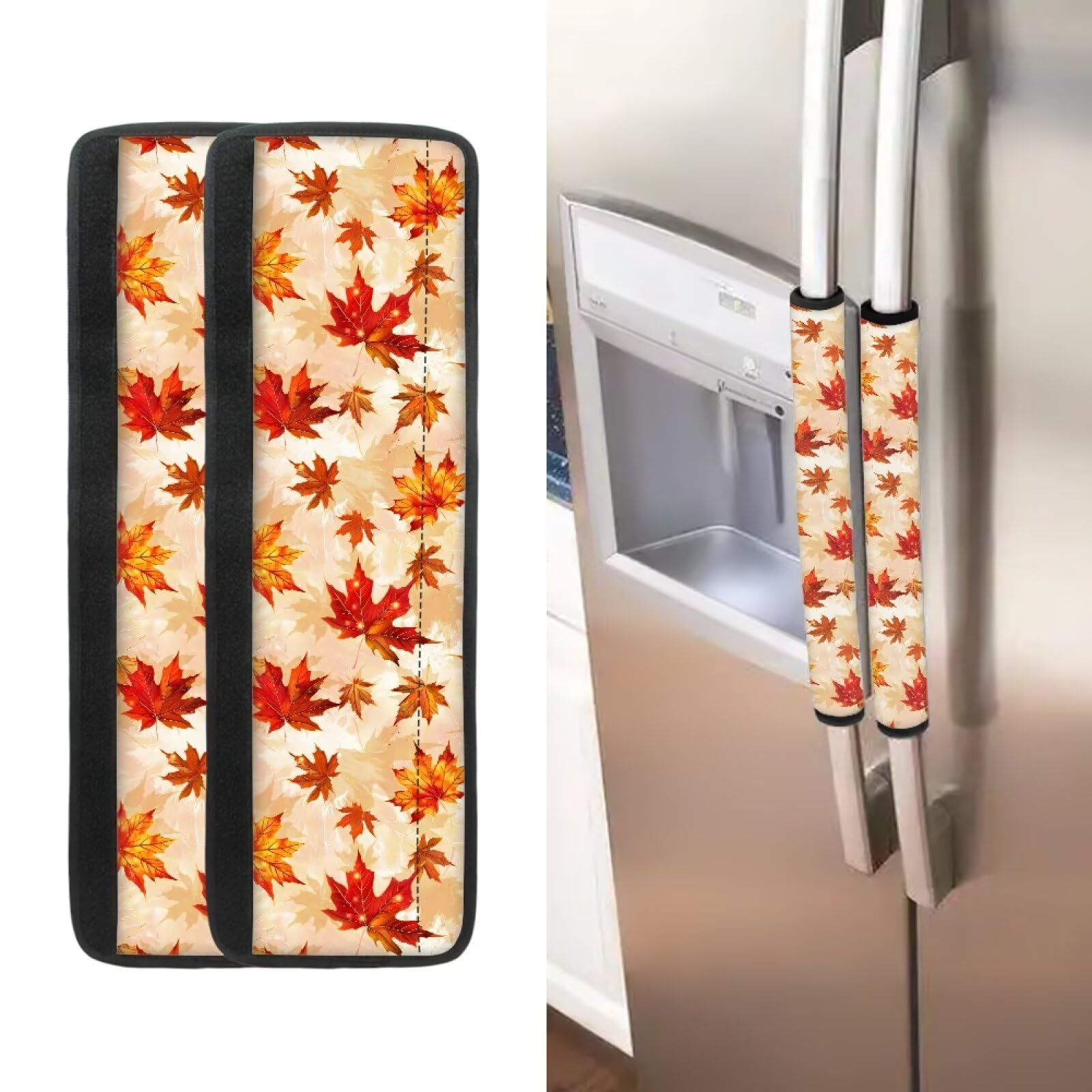 GLENLCWE Thanksgiving Refrigerator Door Handle Cover Kitchen Appliance Door Handles Decor Protectors Gloves Keep Off Food Spot,Fingerprints,Oil Stain