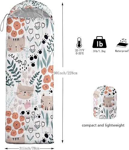 Miniatura 138 de CVHOUSE Camping Sleeping Bags,3 Season Warm & Cool Weather,Lightweight,Waterproof Sleeping Bags for Adults & Kids,Traveling,and Outdoors,Camping