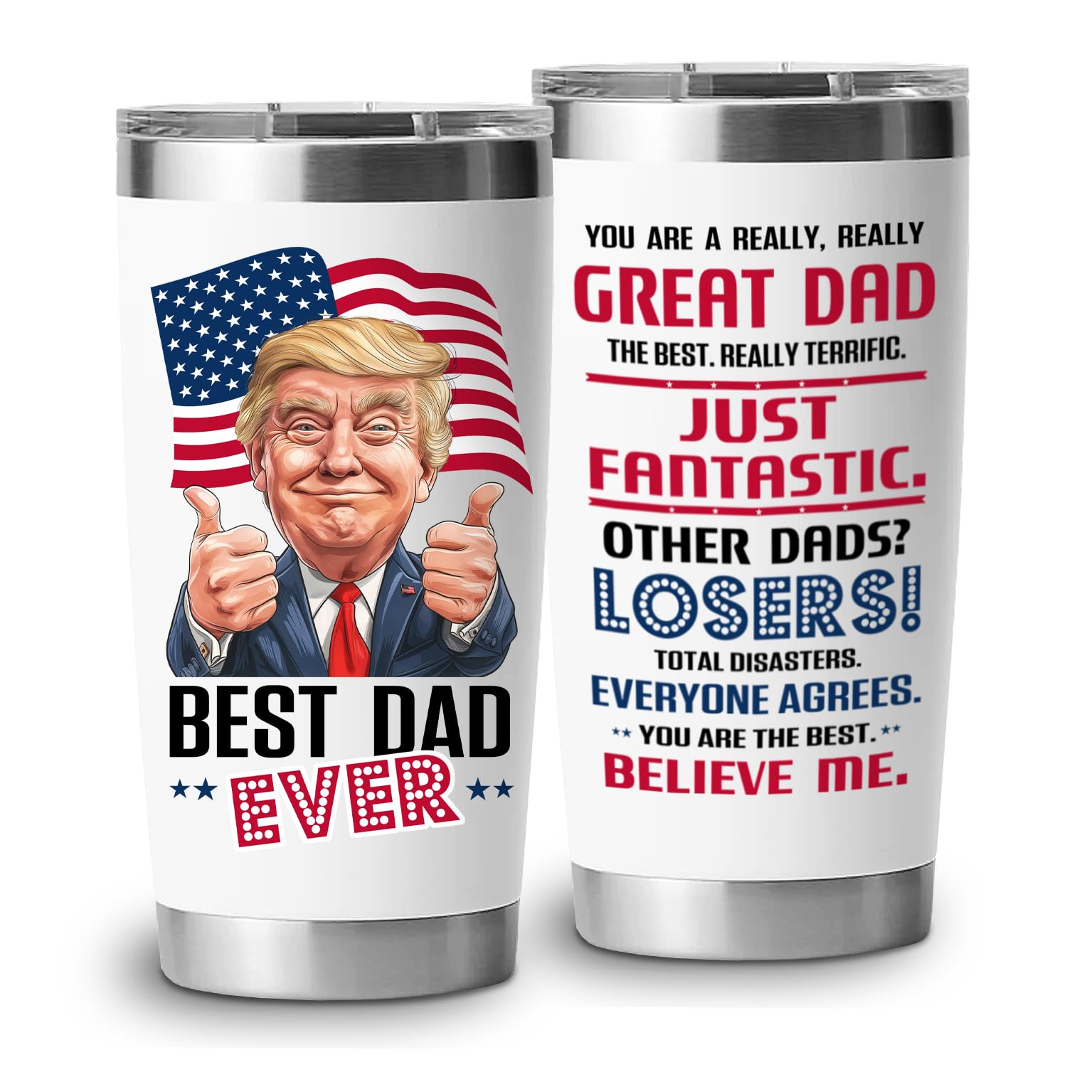 Gifts for Dad from Daughter Son, Dad Birthday Gift, Birthday Gift for Him, Fathers Day Present Ideas for Men Husband, Best Dad Ever Gifts - 20 Oz