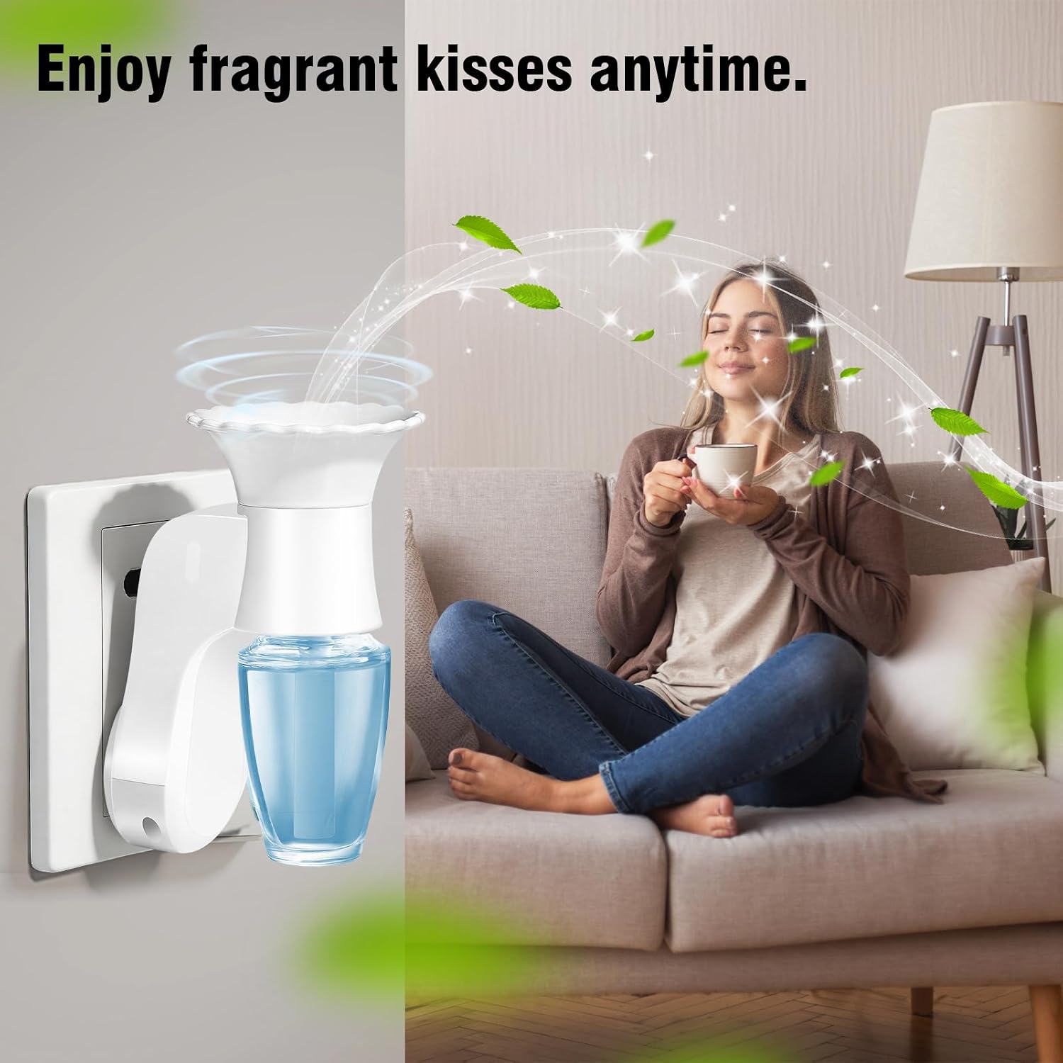 LASENTEUR Wall Fragrance Plug in, 4-Pack Rotatable WallFlower Plug | ETL Certified Fragrance Diffuser Plug, Scented Oil Warmer Plug with Adjustable Rotation for Home, Bedroom & Office