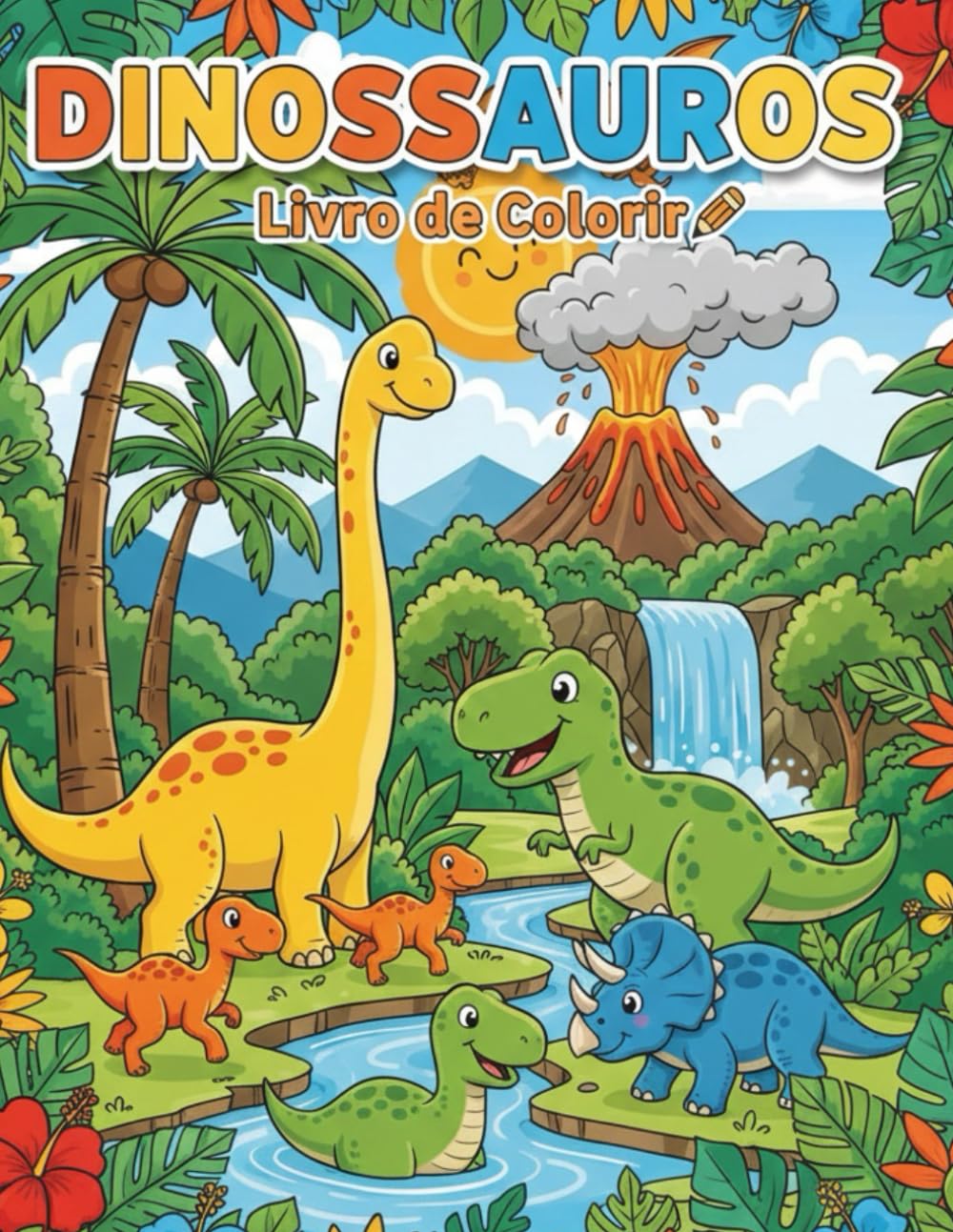 Dinossauro-Livro de Colorir: atividade divertida para crianças